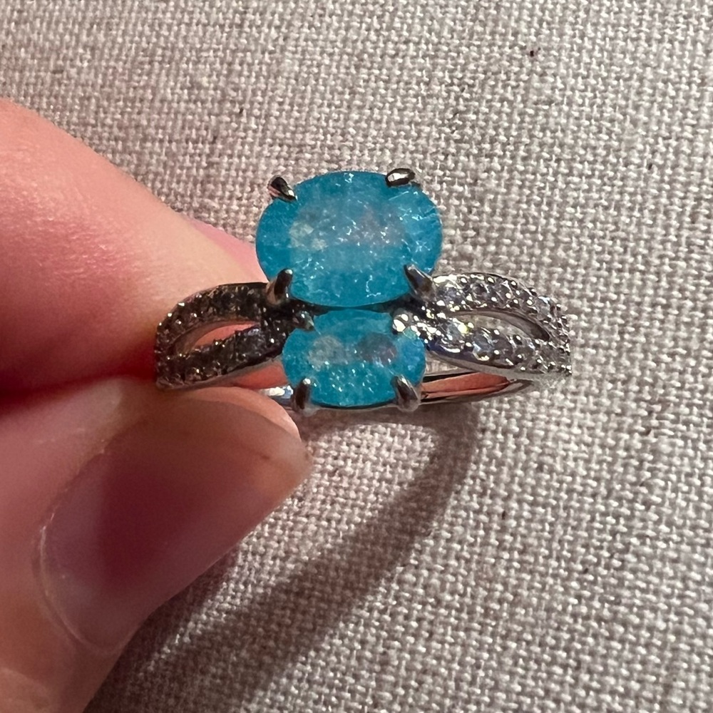 NWOT Bomb Party Blue Ring Size 8